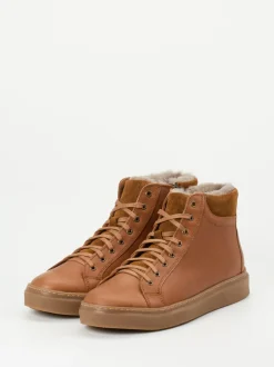 Ralph Harrison Country – High-Top Sneaker aus Fettleder Cognac