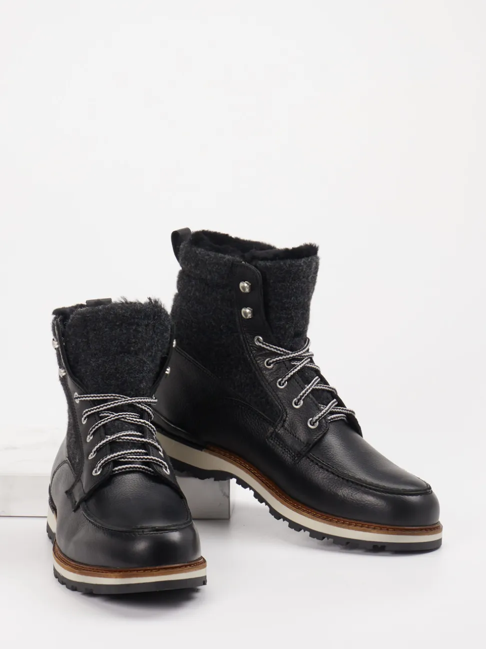 Ralph Harrison Country – Schnürboots aus Leder schwarz