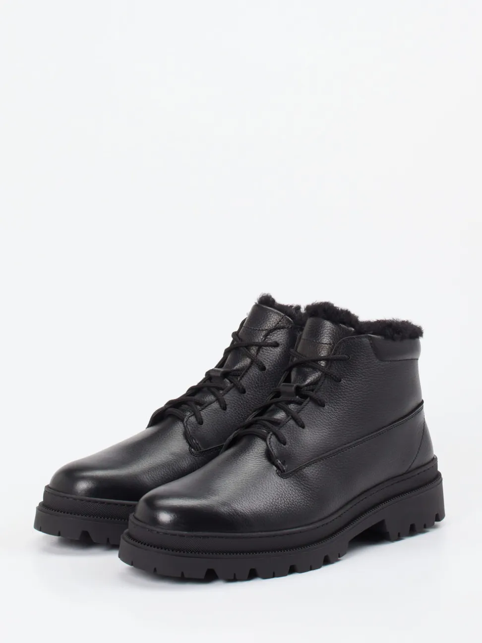 Ralph Harrison Country – Schnürboots aus Fettleder Schwarz