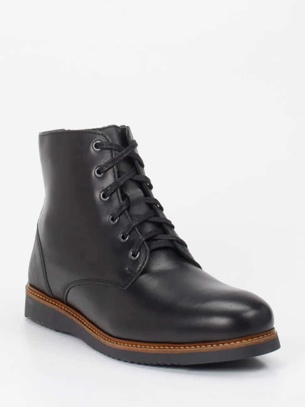 Ralph Harrison Country – Schnürboots aus Fettleder Schwarz