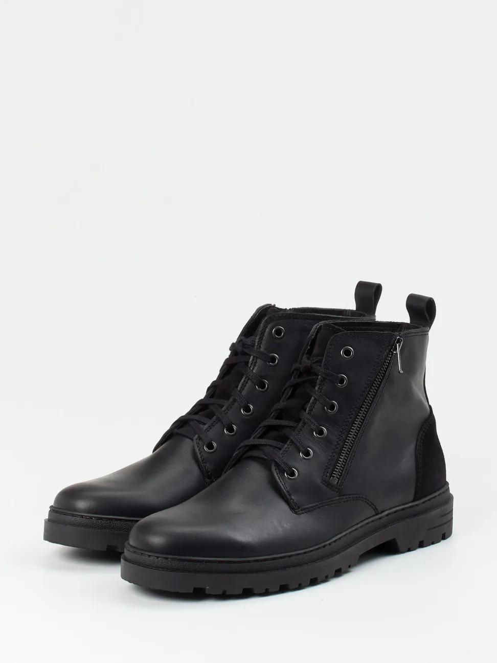 Ralph Harrison Country – Schnürboots aus Fettleder schwarz