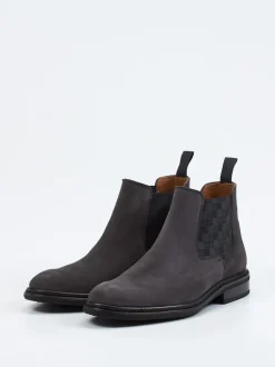 Ralph Harrison Edition – Chelsea Boots aus Veloursleder grau
