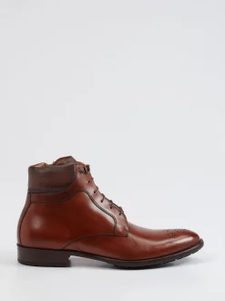 Ralph Harrison Edition – Schnürstiefeletten aus Kalbleder cognac