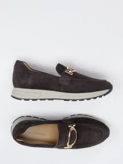 Rapid Soul – Slipper aus Veloursleder Dunkelbraun