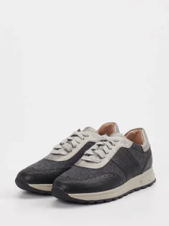 Rapid Soul – Sneaker aus Velours und Textil grau
