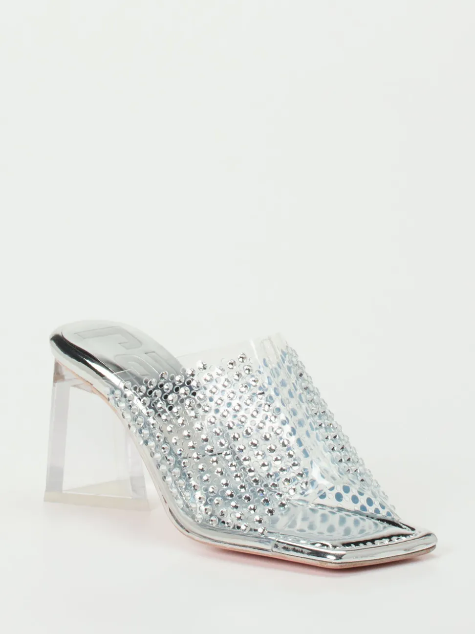 RAS – High Heels aus Metallic mit Strassbesatz