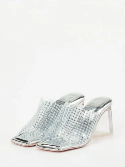 RAS – High Heels aus Metallic mit Strassbesatz