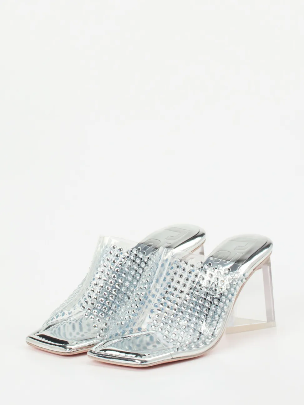 RAS – High Heels aus Metallic mit Strassbesatz