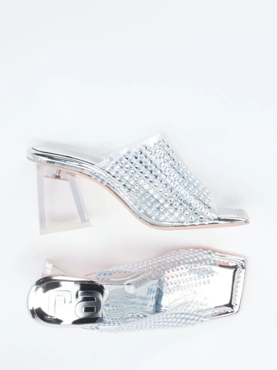 RAS – High Heels aus Metallic mit Strassbesatz
