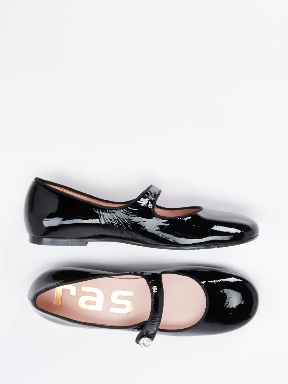 RAS – Mary Jane Ballerinas aus Lackleder Schwarz