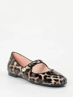 RAS – Mary Janes aus geprägtem Leder mit Leopardmuster