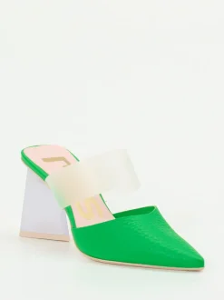 RAS – Mules aus Kalbleder mit transparentem Riemen