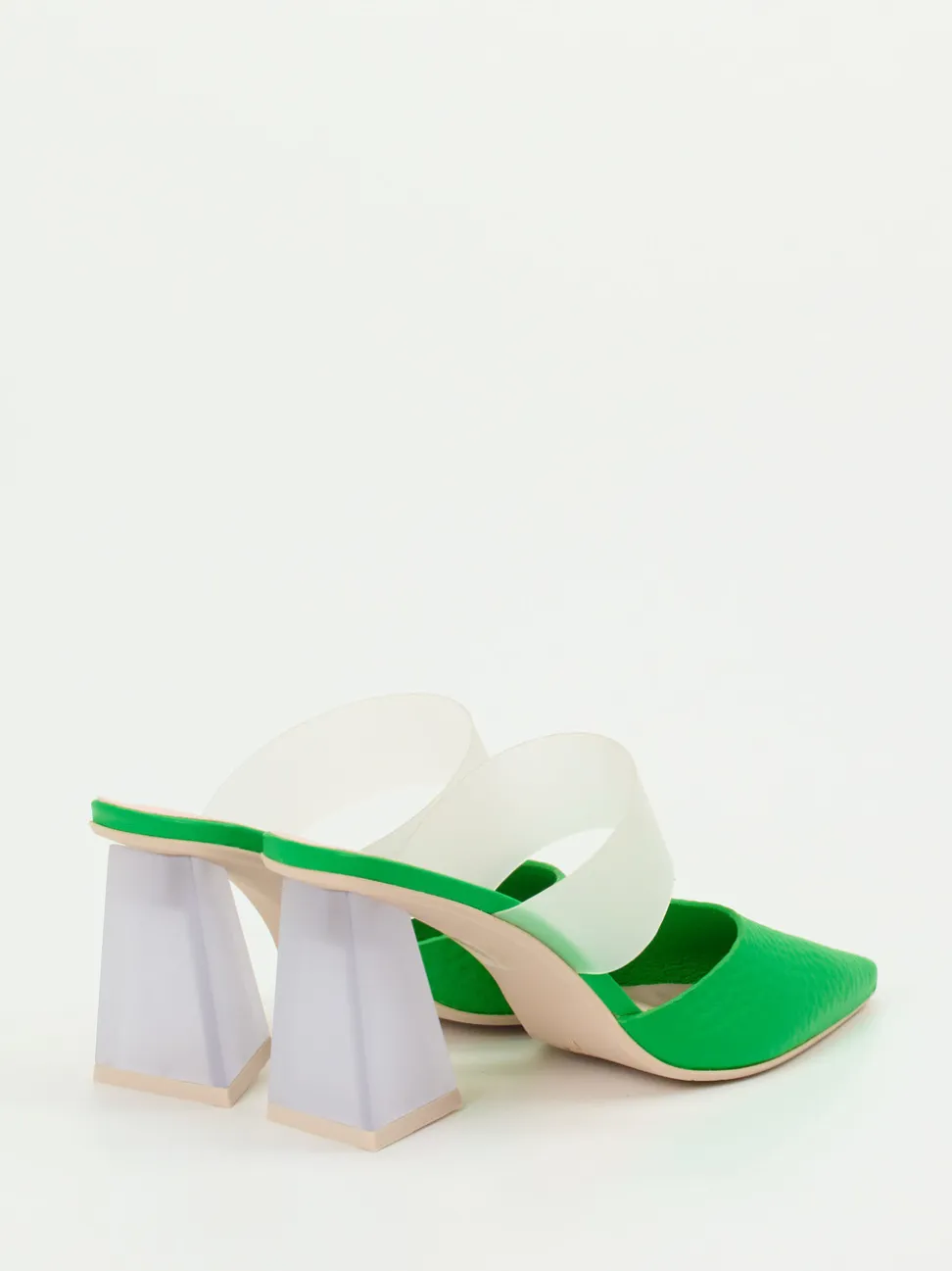RAS – Mules aus Kalbleder mit transparentem Riemen