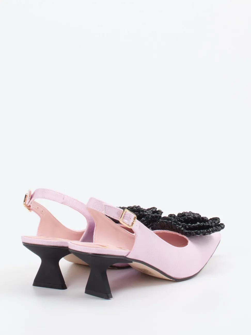RAS – Slingback-Pumps aus Textil in Pastellrosa