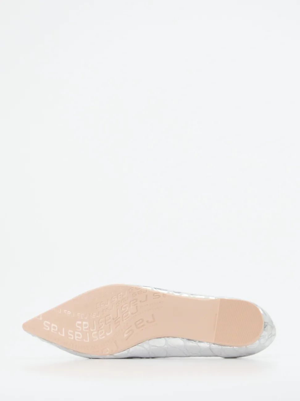 RAS – Spitzballerinas aus Metallicleder silber