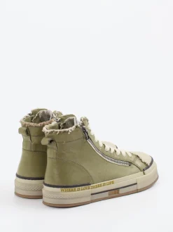 Rebecca White – High-Top Sneaker aus Lammleder grün