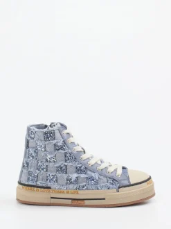 Rebecca White – High-Top Sneaker aus Denim mit Glitzer