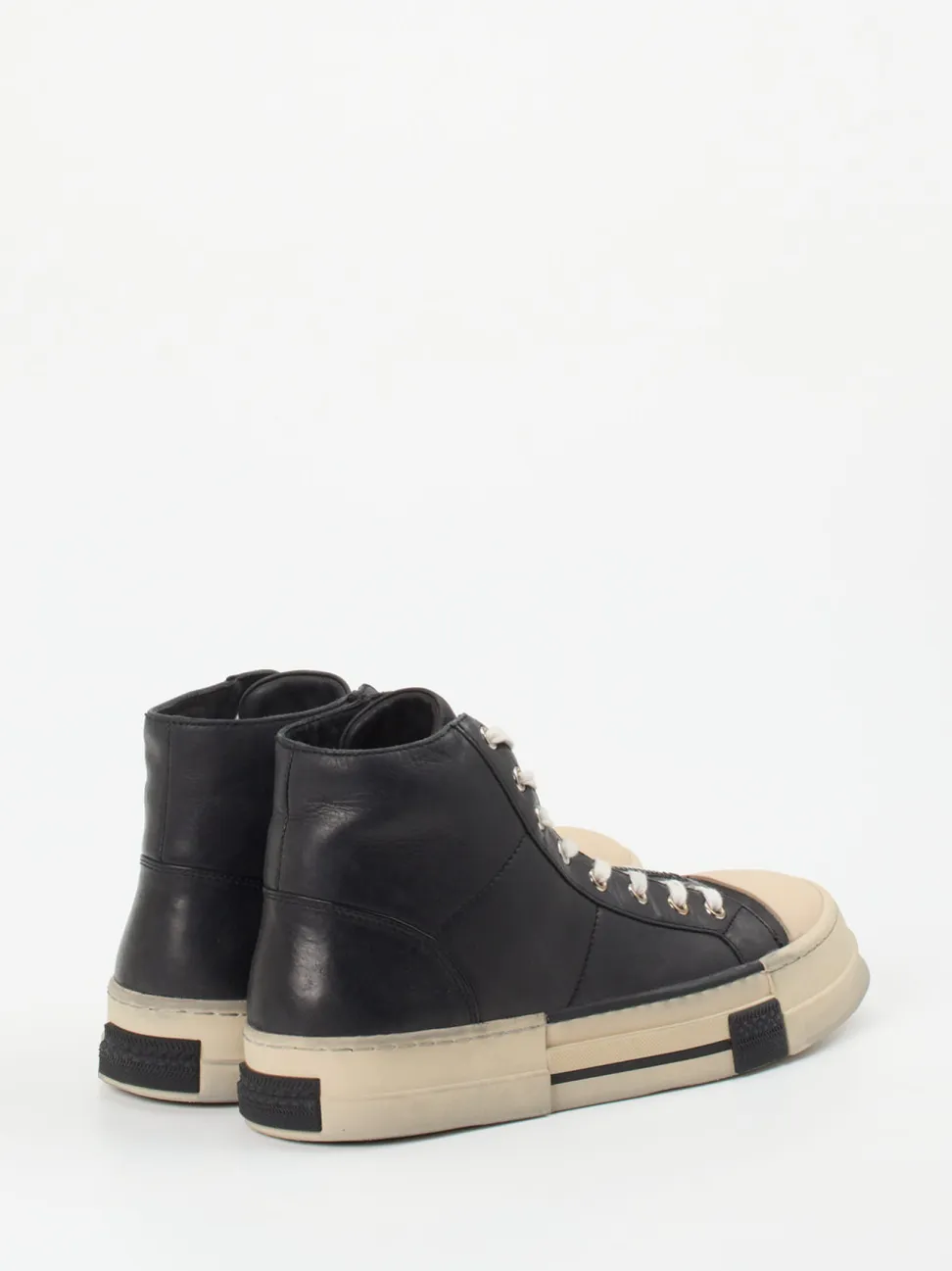Rebecca White – High-Top Sneaker aus Lammleder schwarz