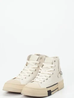 Rebecca White – High-Top Sneaker aus Lammleder cremeweiß