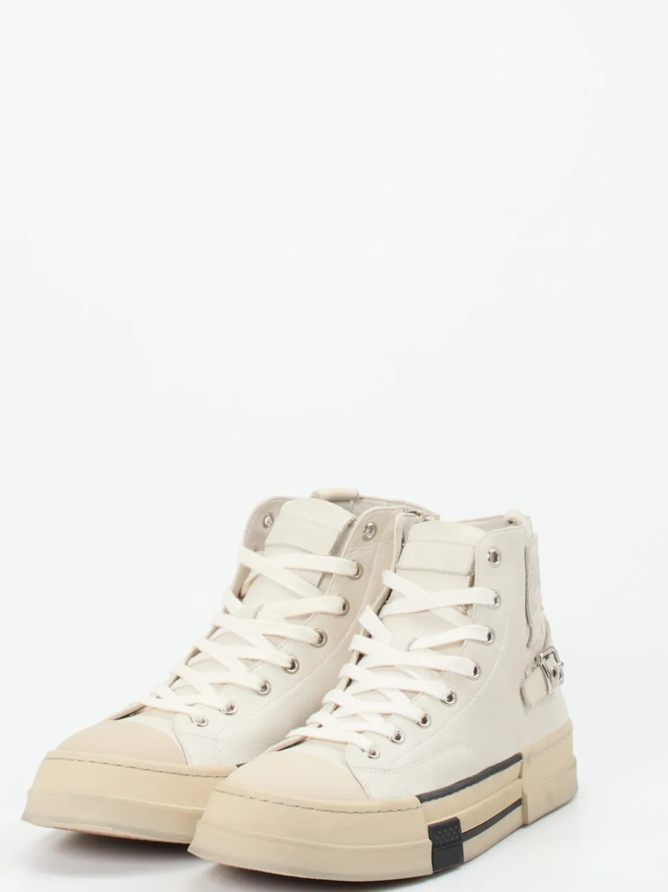 Rebecca White – High-Top Sneaker aus Lammleder cremeweiß