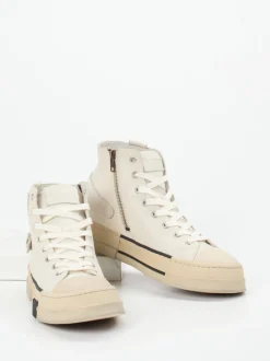 Rebecca White – High-Top Sneaker aus Lammleder cremeweiß