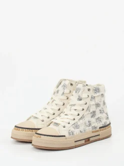 Rebecca White – High-Top-Sneaker aus Textil mit Glitzer