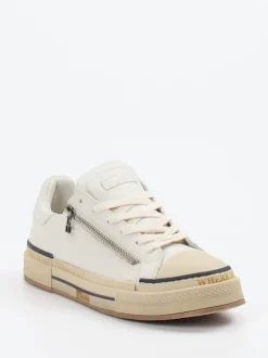 Rebecca White – Sneaker aus Lammleder cremeweiß