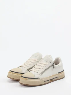 Rebecca White – Sneaker aus Lammleder cremeweiß