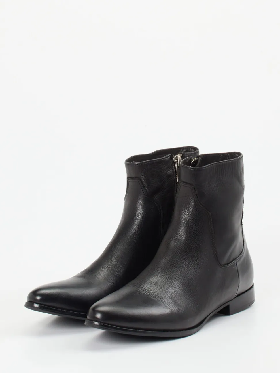 Rebecca White – Stiefeletten aus Lammleder Tiefschwarz