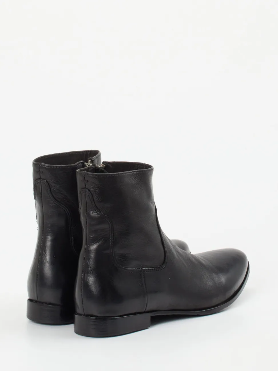 Rebecca White – Stiefeletten aus Lammleder Tiefschwarz