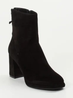 Regarde Le Ciel – Ankle Boots aus Veloursleder schwarz