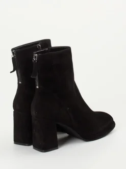 Regarde Le Ciel – Ankle Boots aus Veloursleder schwarz