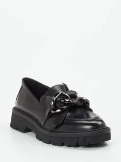 Regarde Le Ciel – Chunky-Loafer aus Lammleder Schwarz