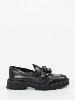 Regarde Le Ciel – Chunky-Loafer aus Lammleder Schwarz