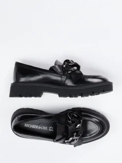 Regarde Le Ciel – Chunky-Loafer aus Lammleder Schwarz