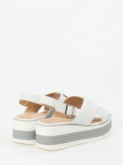 Regarde Le Ciel – Plateau-Sandale aus Kalbleder Offwhite