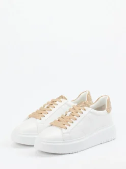 Regarde Le Ciel – Plateau-Sneaker aus Lammleder Weiß