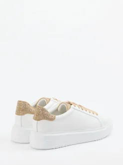 Regarde Le Ciel – Plateau-Sneaker aus Lammleder Weiß