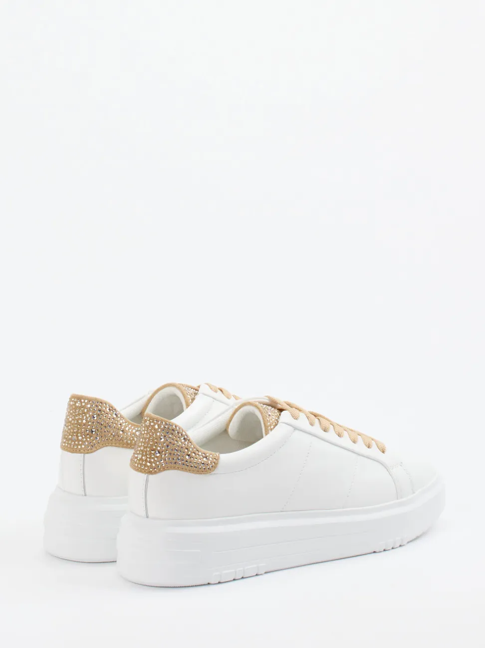 Regarde Le Ciel – Plateau-Sneaker aus Lammleder Weiß