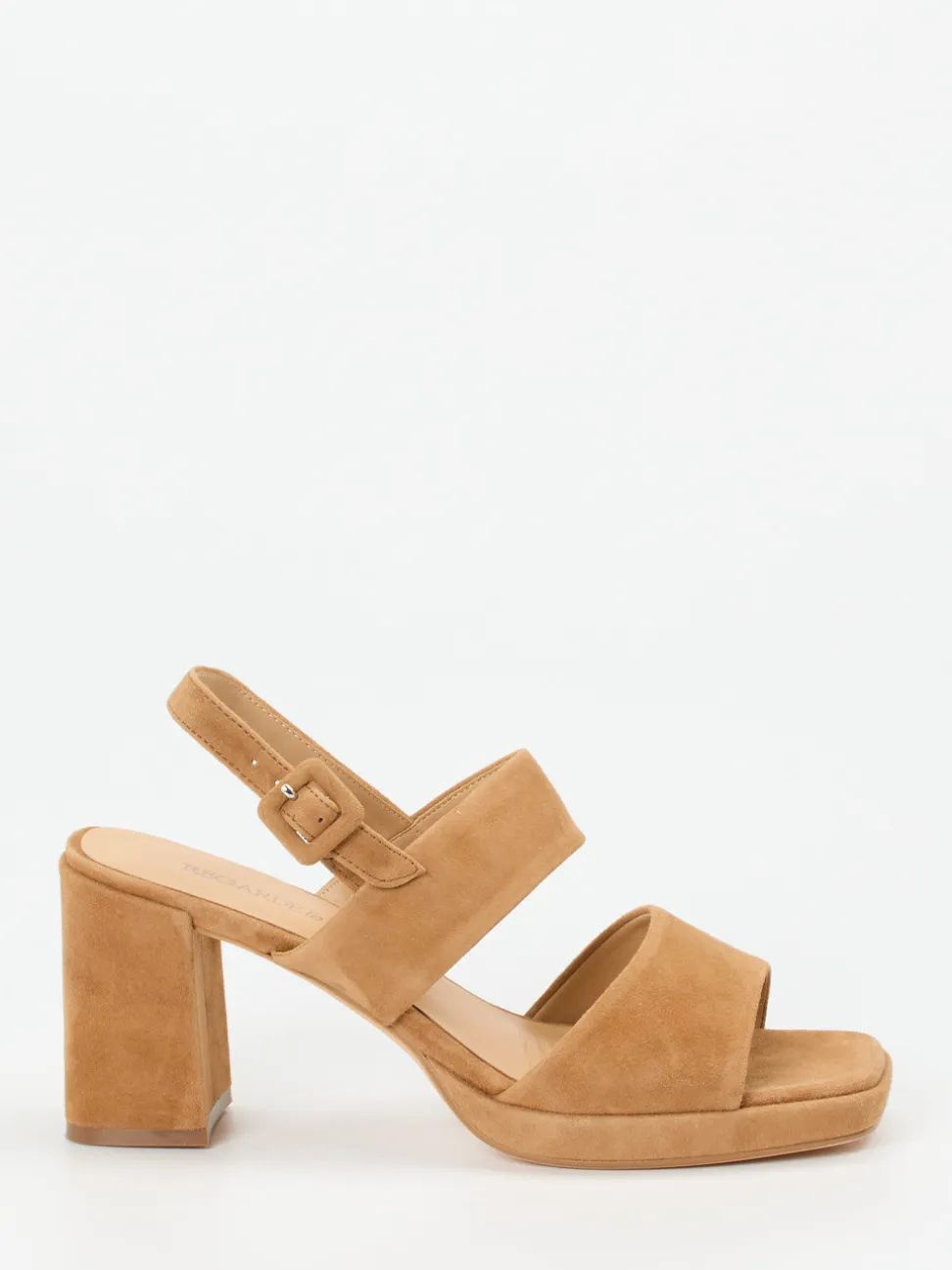 Regarde Le Ciel – Sandalen aus Nubukleder cognacbraun