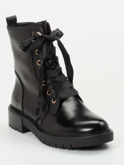 Regarde Le Ciel – Schnürboots aus Kalbleder Schwarz