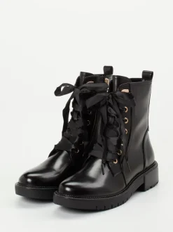 Regarde Le Ciel – Schnürboots aus Kalbleder Schwarz