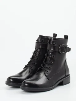 Regarde Le Ciel – Schnürboots aus Lammleder Schwarz