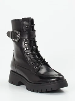 Regarde Le Ciel – Schnürboots aus Lammleder Schwarz