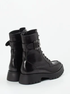 Regarde Le Ciel – Schnürboots aus Lammleder Schwarz
