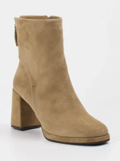 Regarde Le Ciel – Stiefeletten aus Veloursleder sandbeige