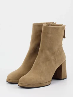 Regarde Le Ciel – Stiefeletten aus Veloursleder sandbeige