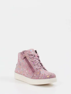 Richter – High-Top Sneaker aus Veloursleder altrosa