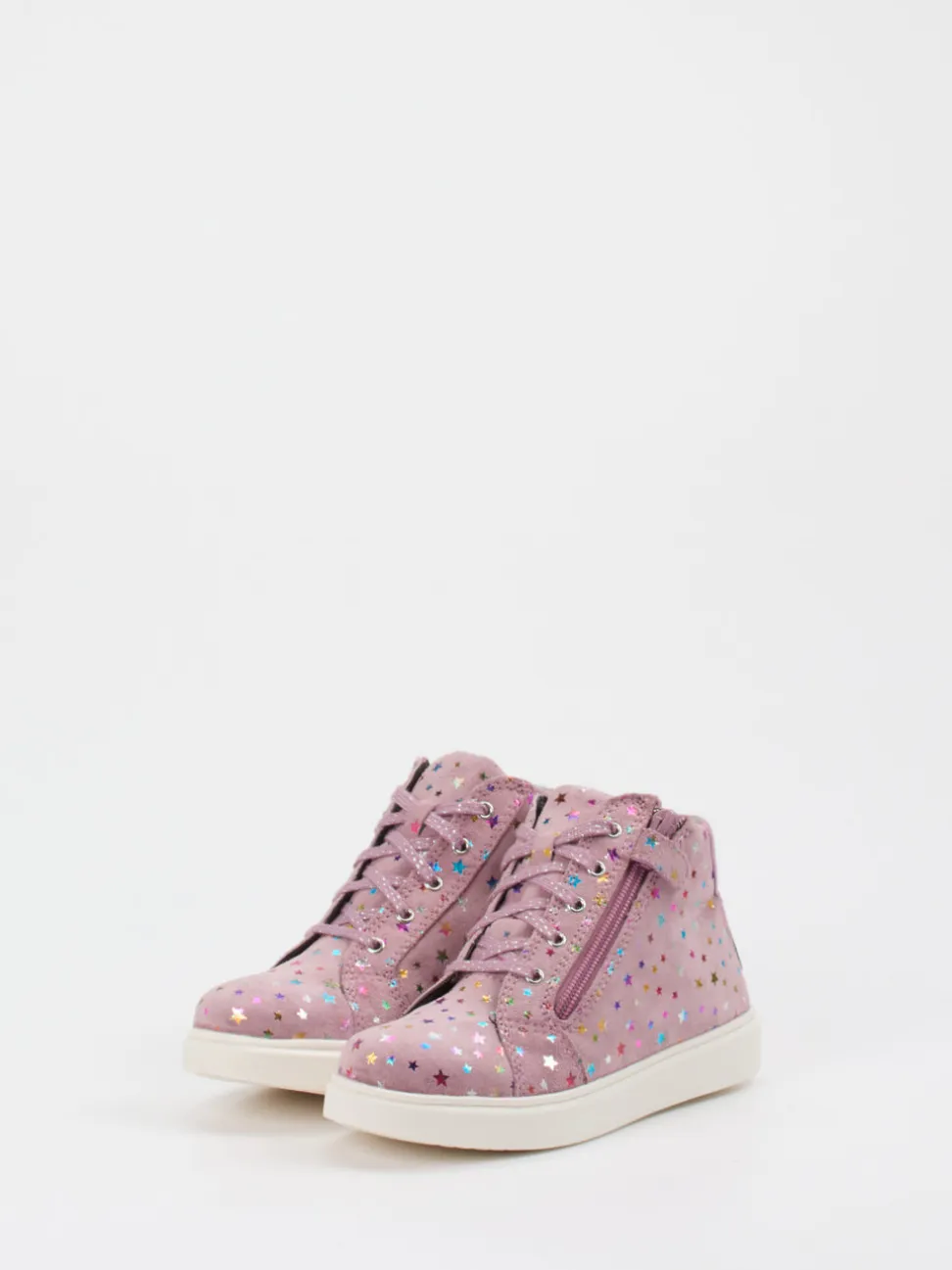 Richter – High-Top Sneaker aus Veloursleder altrosa