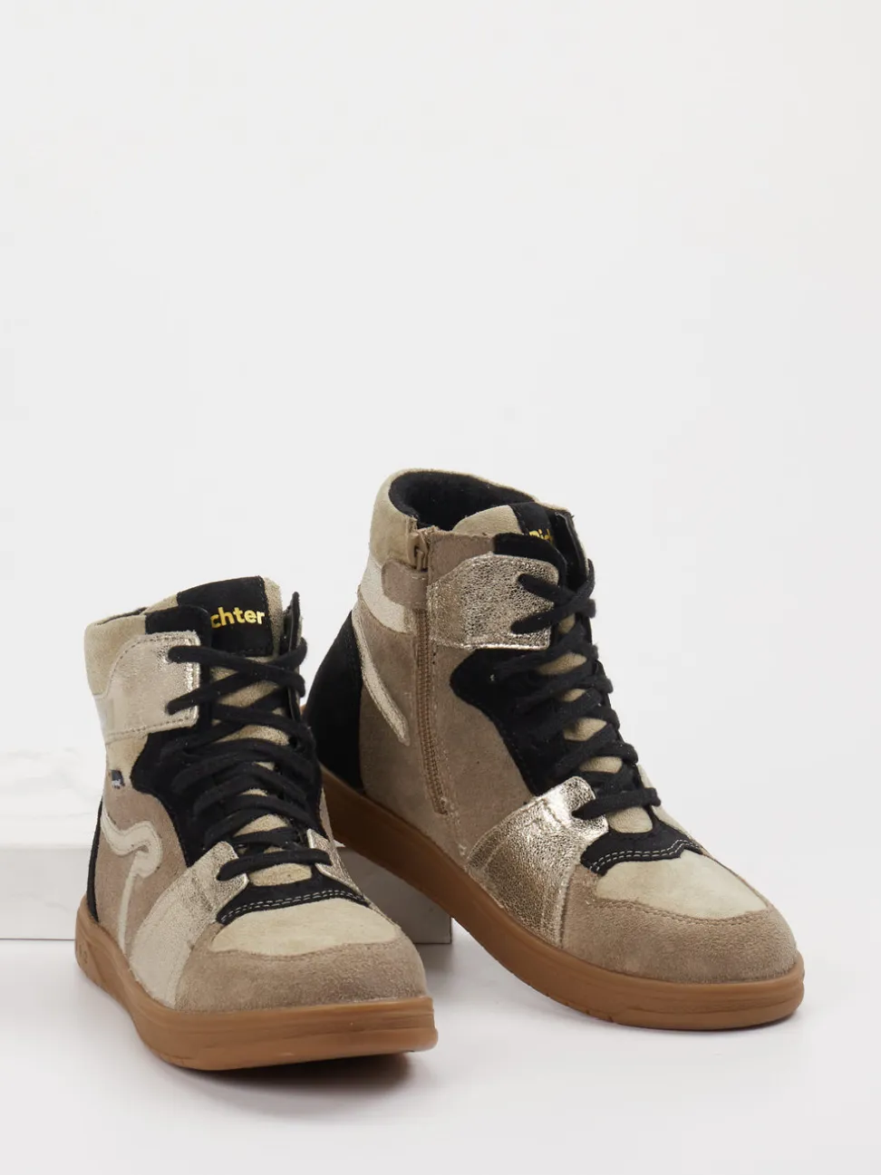 Richter – High-Top-Sneaker aus Veloursleder Beigebraun